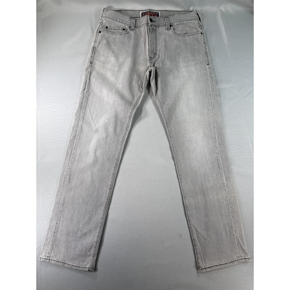 Levi's Straight Leg Jeans W36 L32 Gray Cotton Spandex Classic Fit Pockets